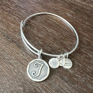 Alex and Ani ‘T’ Initial Silver Bracelet
